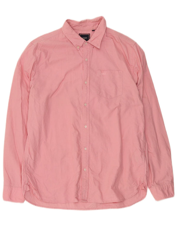 Camisa masculina Superdry XL algodão rosa