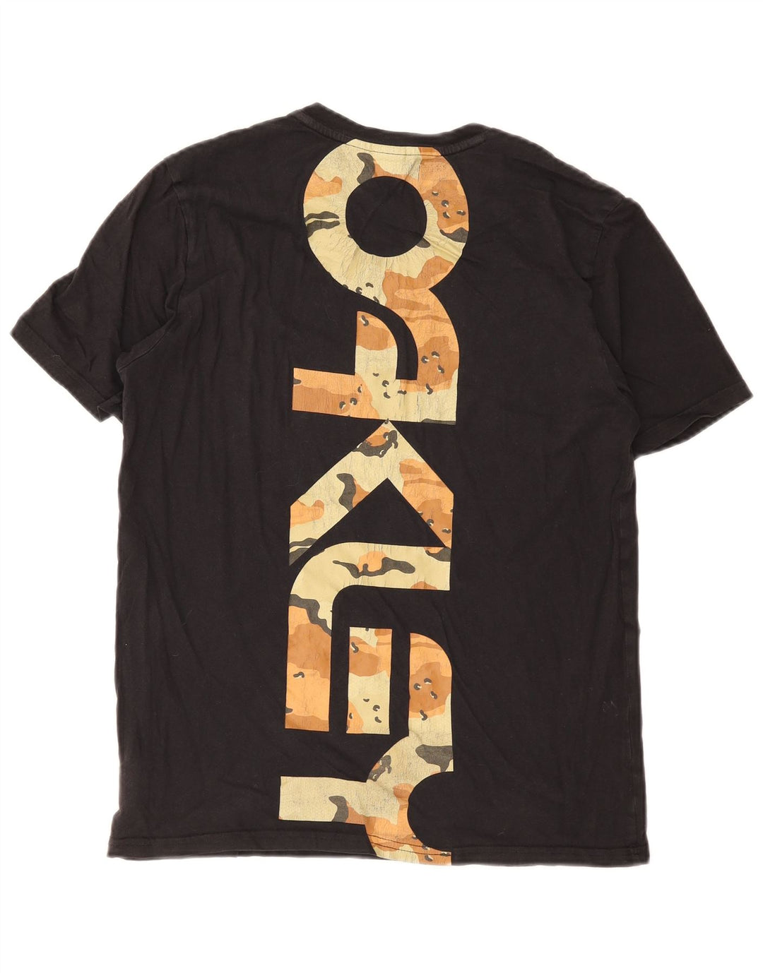 Oakley Camiseta masculina gráfica top pequeno algodão preto