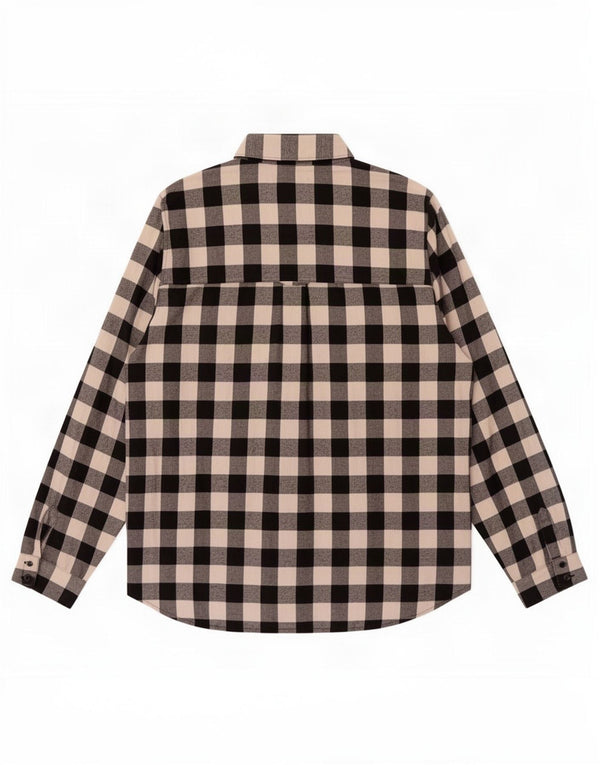 Camisa feminina Zara Reino Unido 14 grande algodão guingão preto