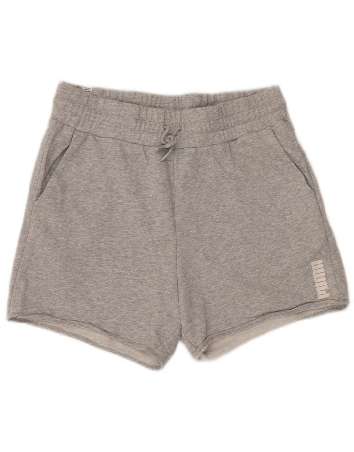 Shorts esportivos masculinos PUMA algodão cinza médio