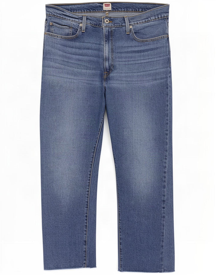 Jeans retos femininos Levi's W34 L27 algodão azul