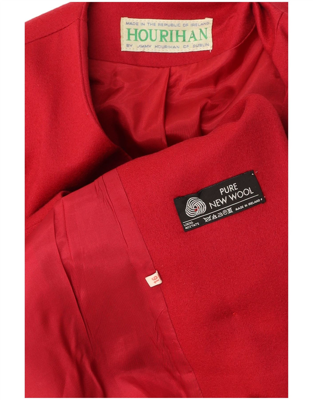 Jaqueta blazer feminina JIMMY HOURIHAN com peito duplo Reino Unido 16 grande Borgonha