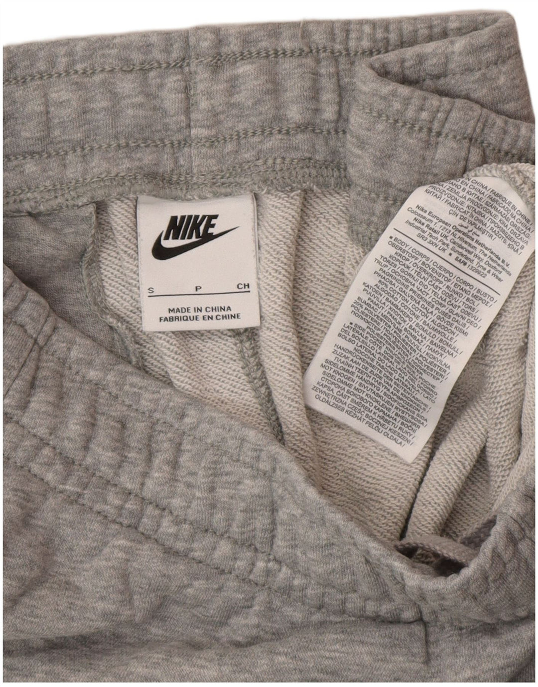 Calça de treino masculina Nike joggers pequeno algodão cinza
