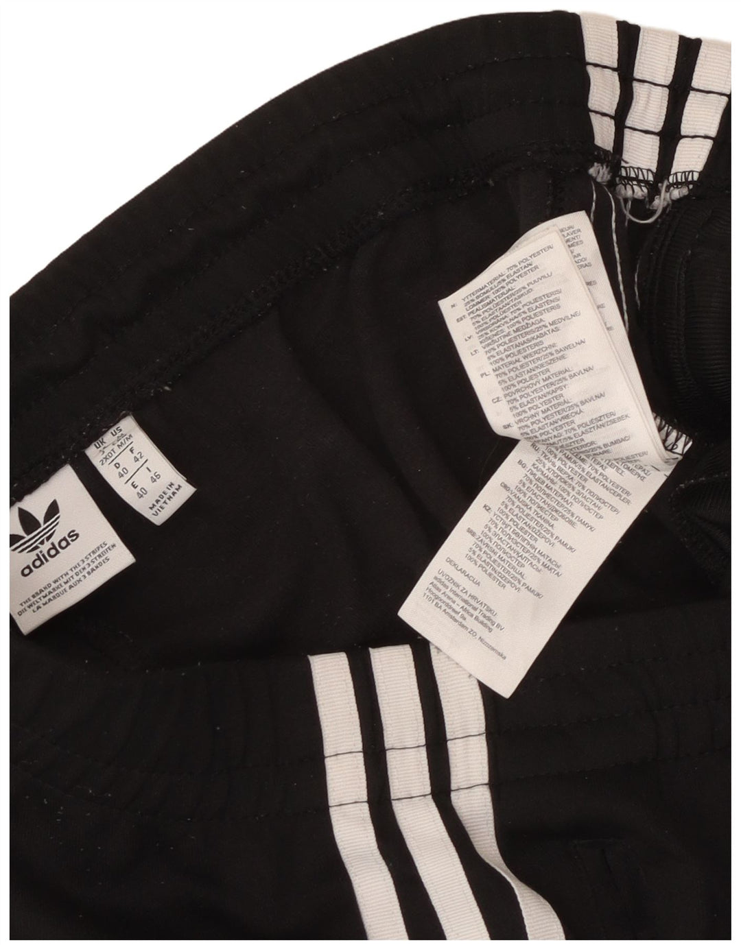 Calça de treino feminina Adidas UK 14 médio preto algodão