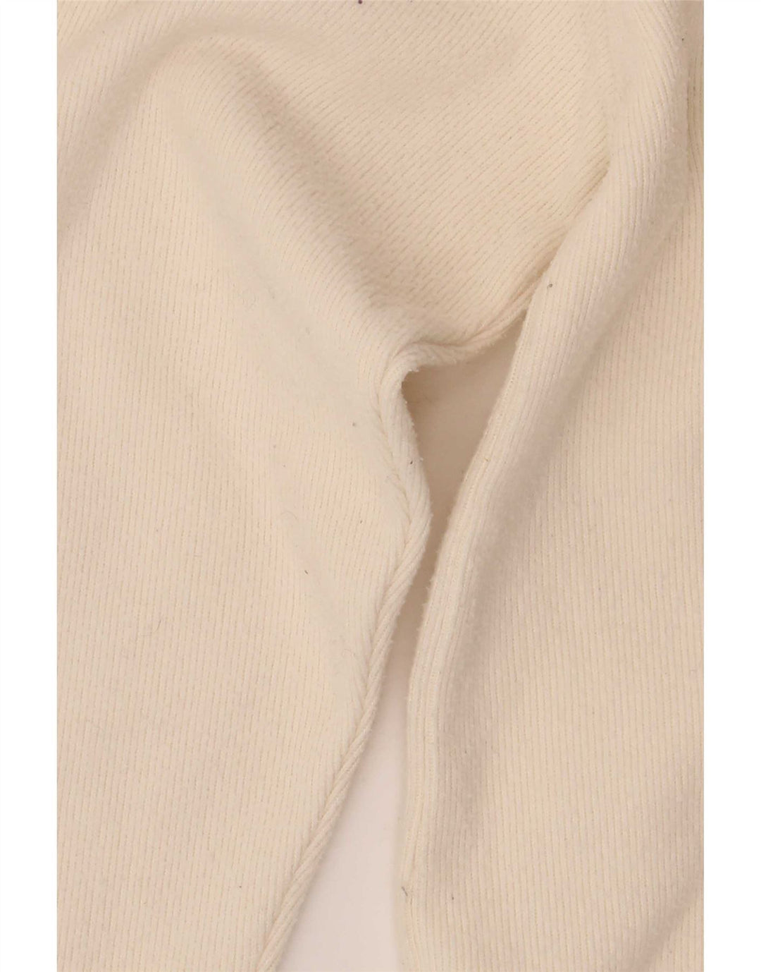 Suéter feminino Zara com gola redonda, Reino Unido 14, médio, branco, poliéster