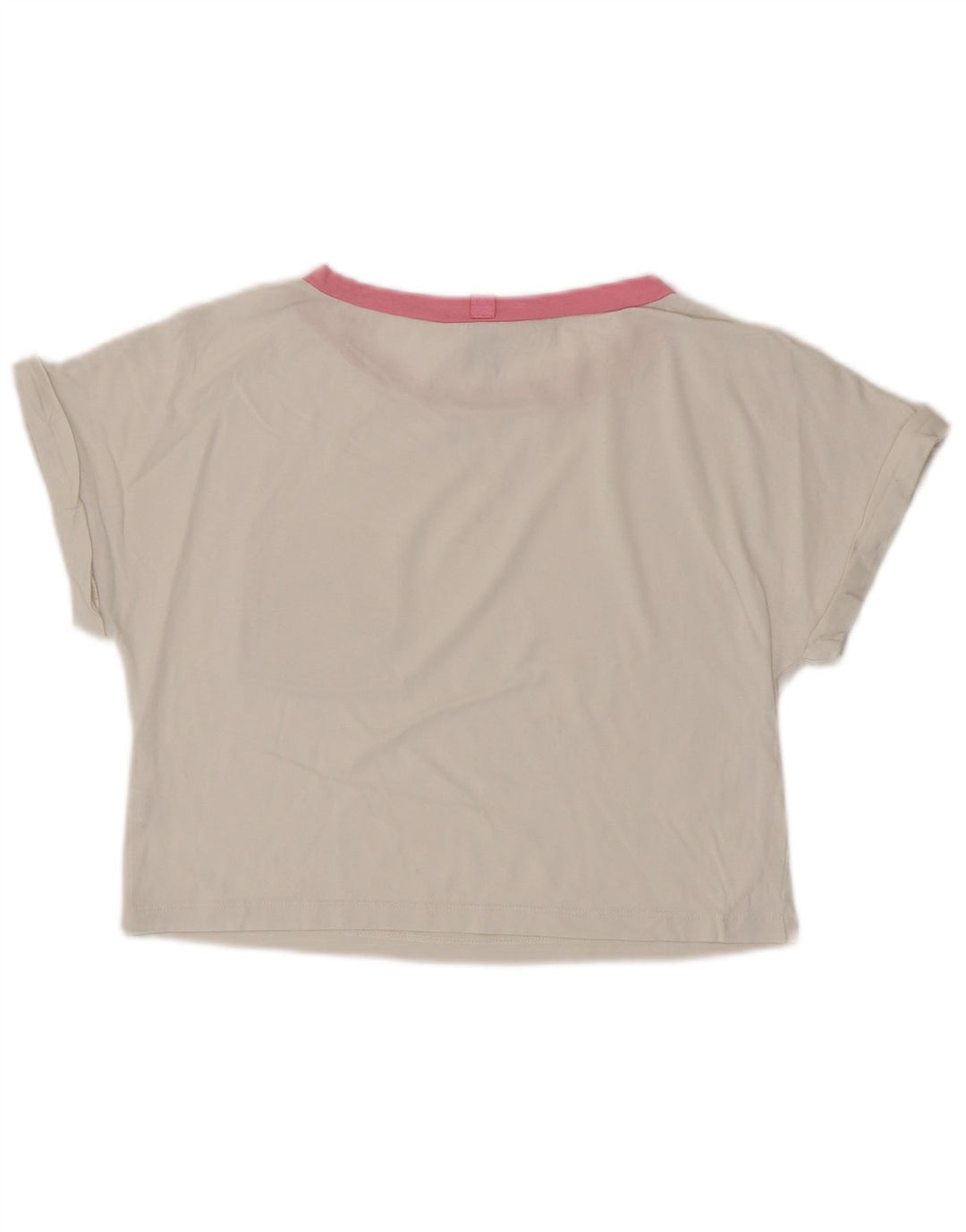 Camiseta feminina BENETTON Peanuts Crop Top UK 6 XS algodão branco