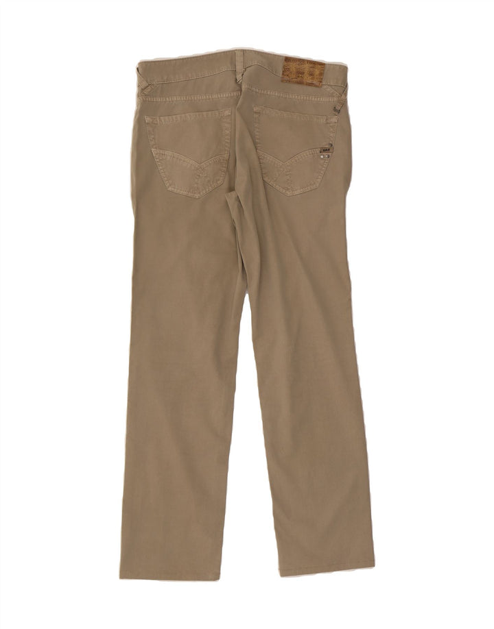 GAS Mens Straight Casual Trousers W33 L30 Brown Cotton Vintage Gas and Second-Hand Gas from Messina Hembry 