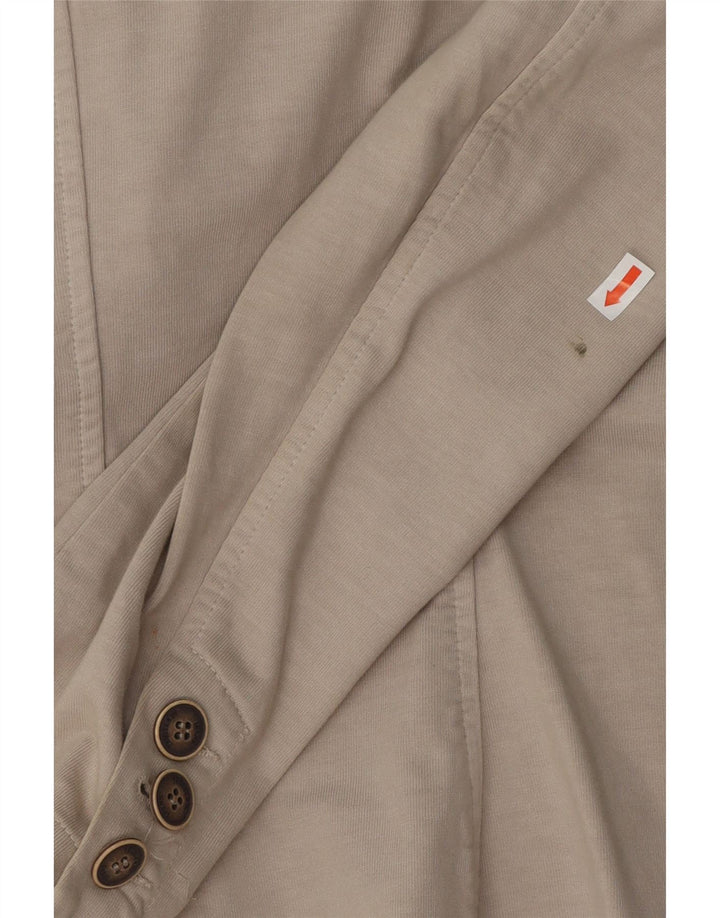 Jaqueta blazer feminina TRUSSARDI JEANS com 2 botões Reino Unido 12 médio bege