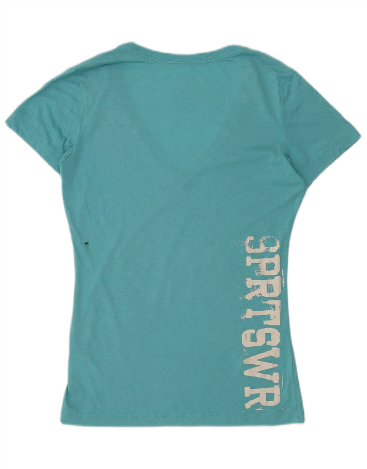 Camiseta feminina Nike Slim Fit Graphic UK 12 Médio Azul Poliéster
