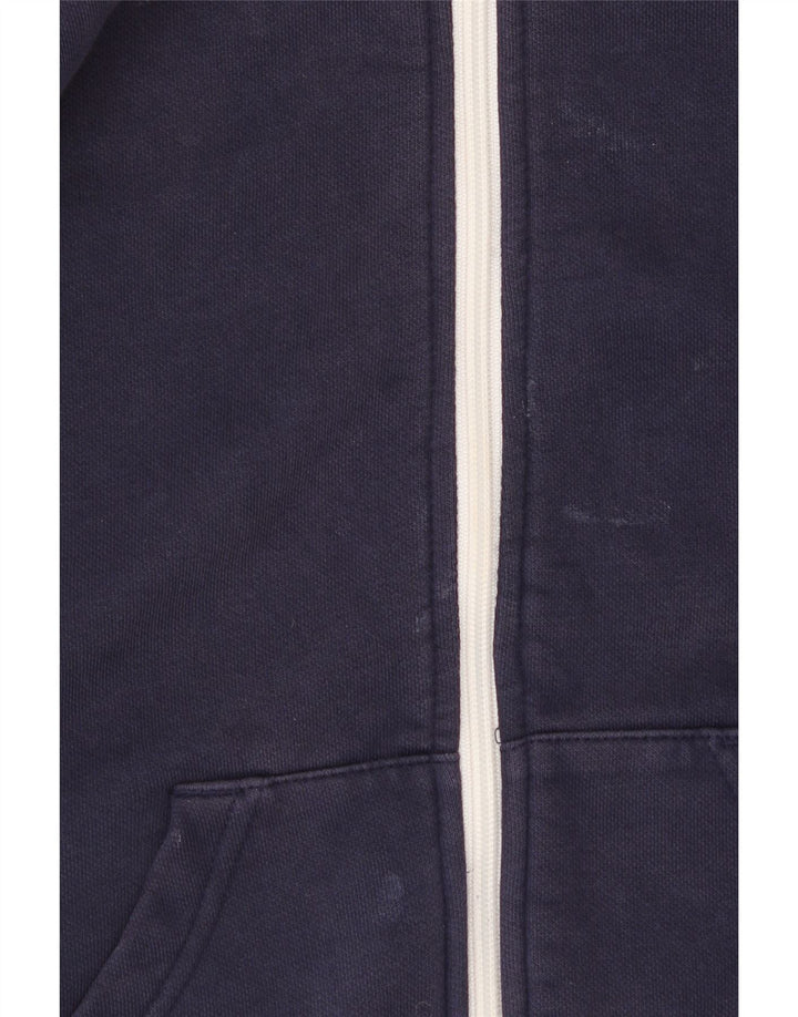 PUMA Boys Graphic Zip Hoodie Sweater 9-10 Years Navy Blue Cotton Vintage Puma and Second-Hand Puma from Messina Hembry 