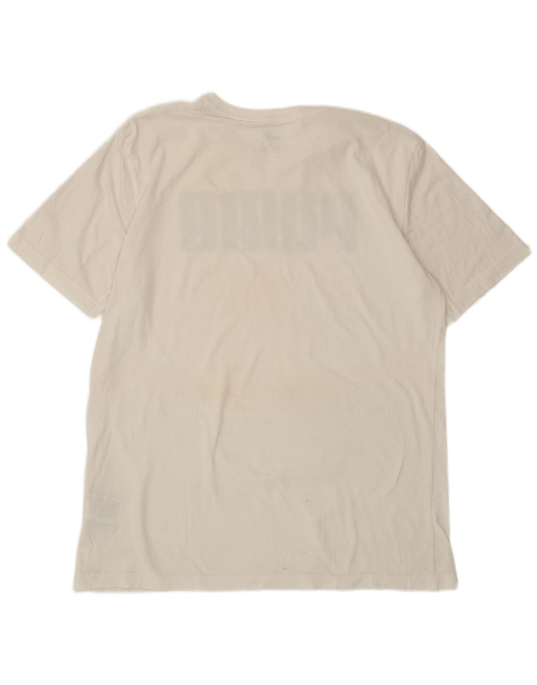 Camiseta masculina gráfica PUMA Top médio algodão branco