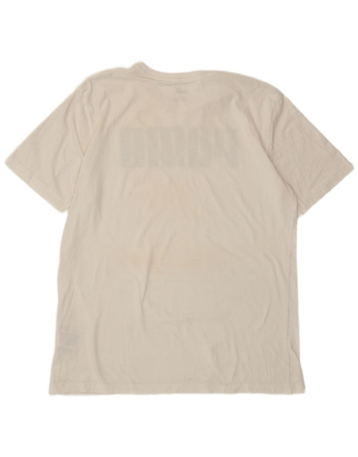 Camiseta masculina gráfica PUMA Top médio algodão branco