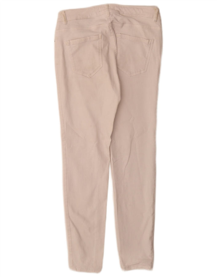 Zara Jeans Slim Feminino EU 40 Médio W30 L28 Algodão Branco