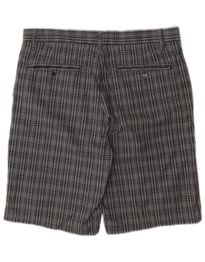 Shorts Chino Masculino Hurley W32 Algodão Xadrez Azul Médio