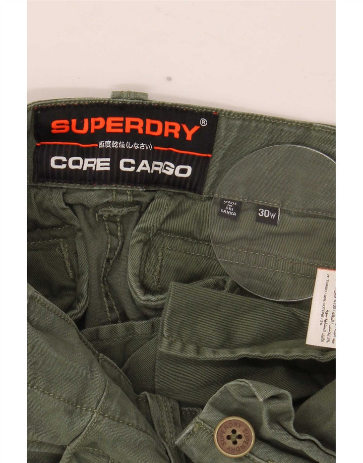 Shorts cargo masculino Superdry W30 algodão verde médio