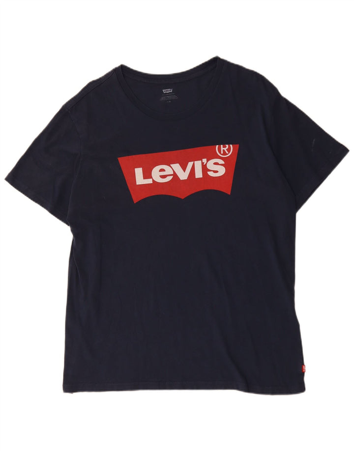 Camiseta gráfica masculina LEVI'S grande algodão azul marinho