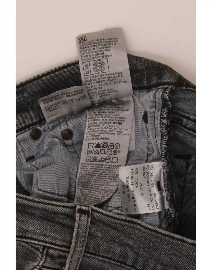 Calça Jeans Levis 511 Slim Masculina W32 L30 Cinza Algodão
