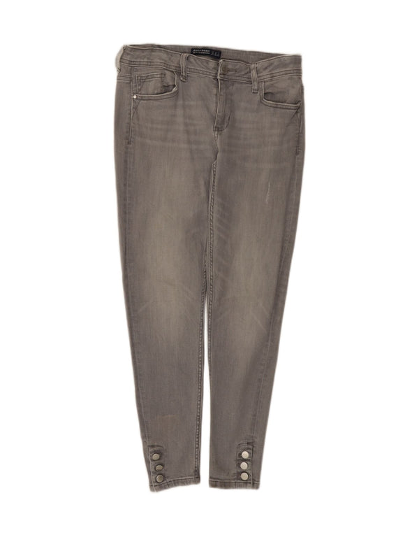 Zara Womens Z1975 Skinny Jeans EU 38 Pequeno W28 L27 Algodão Cinza