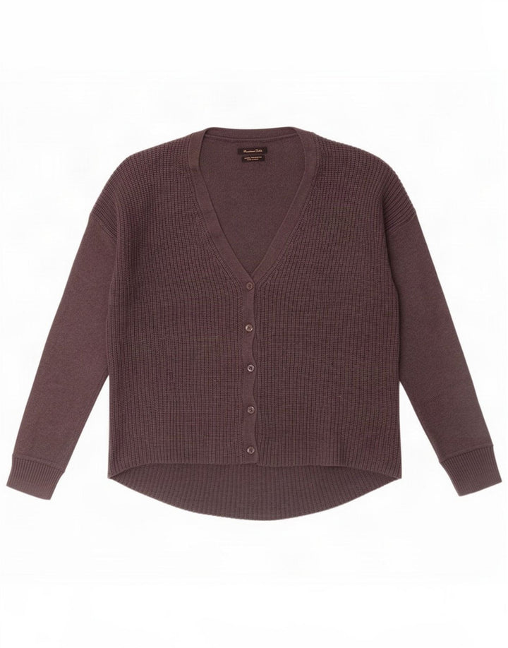 Suéter cardigã feminino grande Massimo Dutti Reino Unido 10 lã cinza pequena