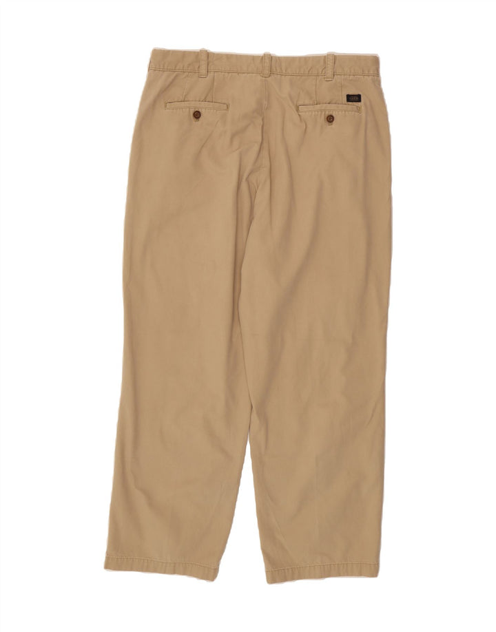 IZOD Mens Straight Chino Trousers W38 L32 Beige Cotton Vintage Izod and Second-Hand Izod from Messina Hembry 