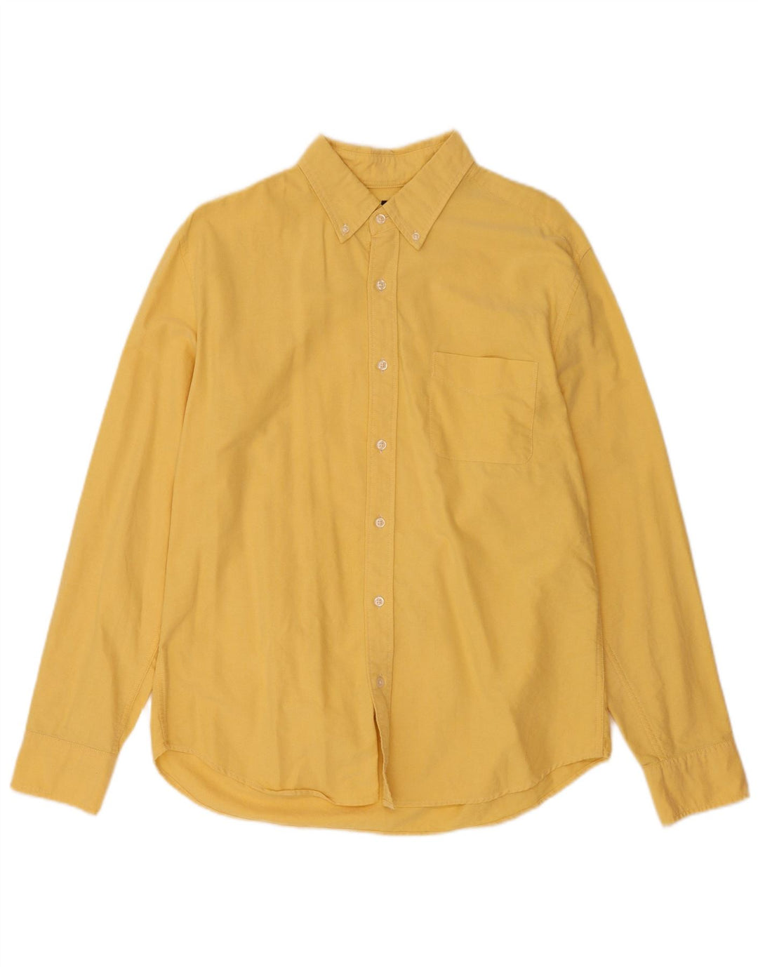 Camisa masculina J. Crew tamanho 16 1/2 grande algodão amarelo
