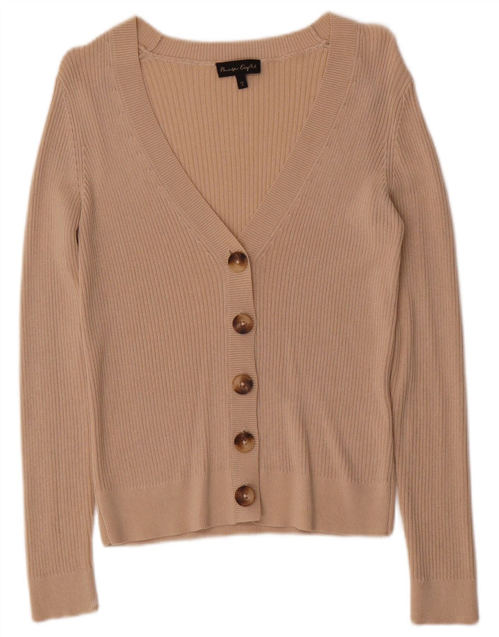 Suéter Cardigan Feminino Phase Eight Reino Unido 8 Viscose Bege Pequeno