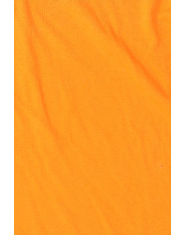 Camiseta masculina estampada Champion grande bloco colorido laranja