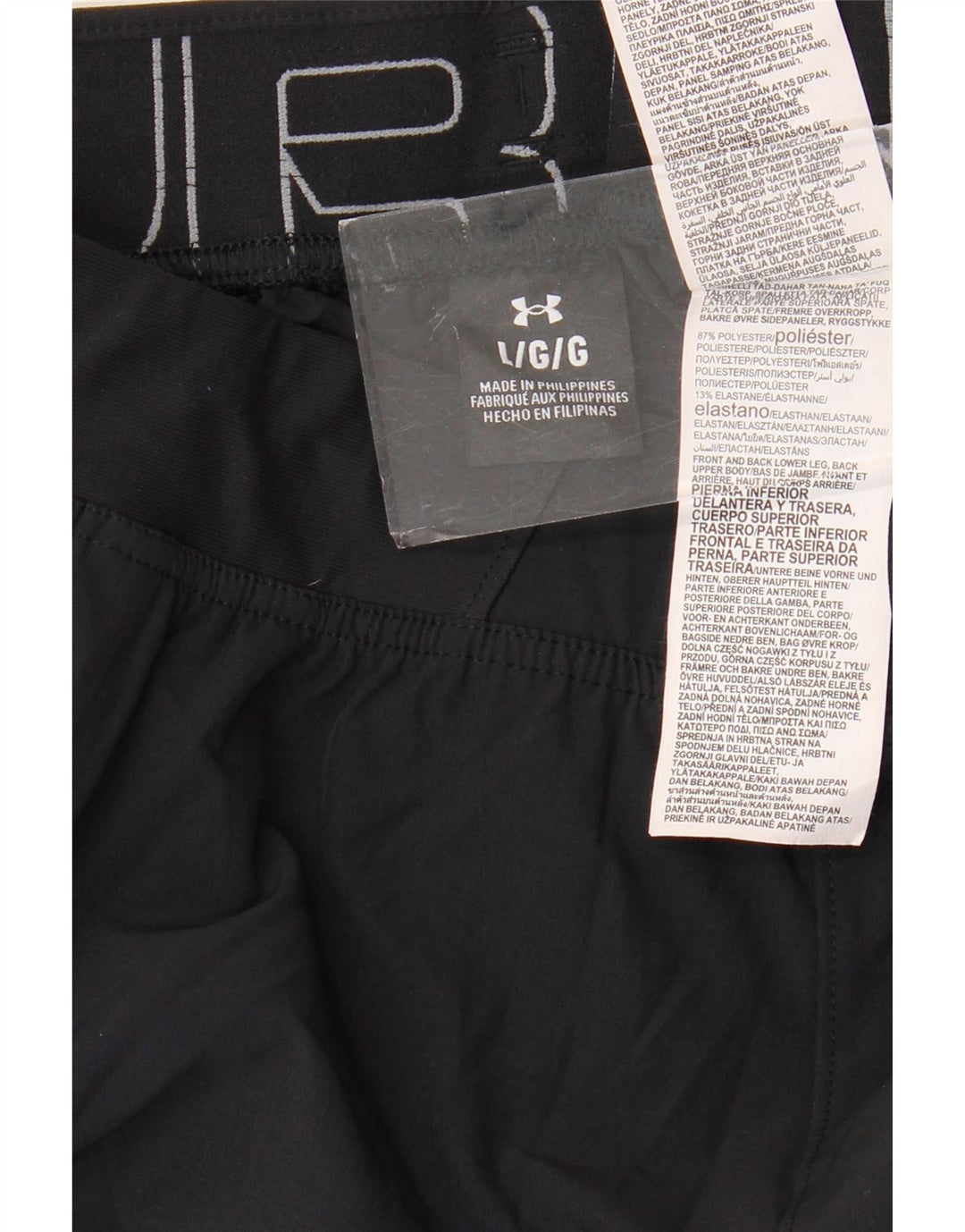 Calça esportiva masculina UNDER ARMOUR de poliéster preto grande