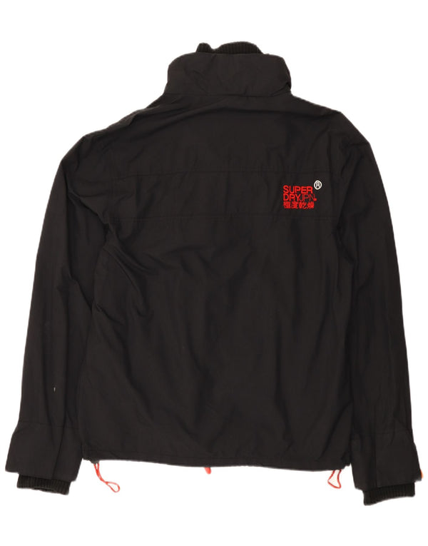 Jaqueta corta-vento feminina Superdry Windcheater Graphic UK 16 grande preta