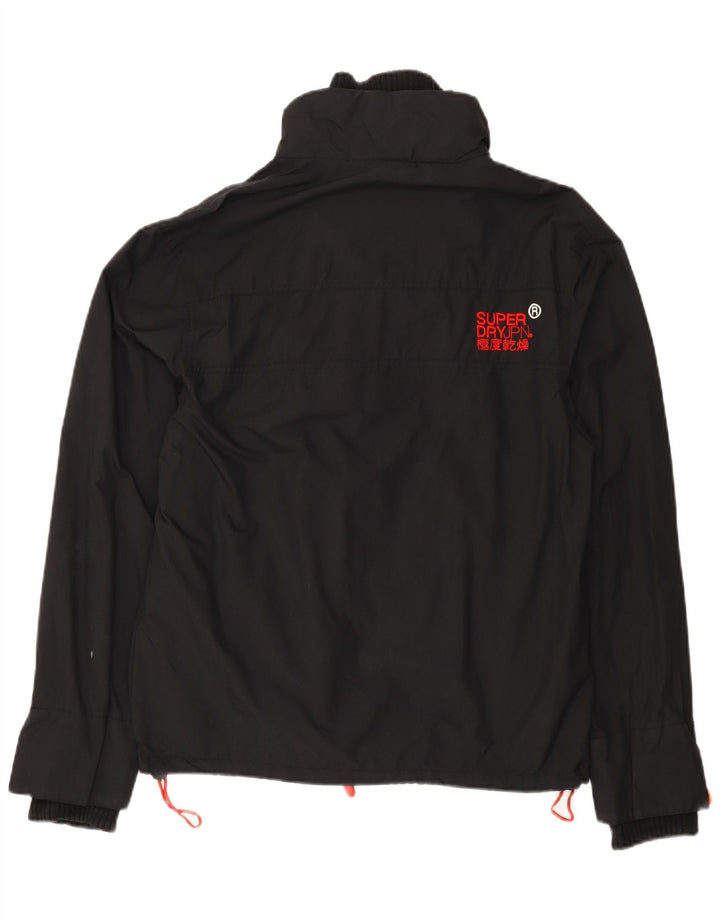 Jaqueta corta-vento feminina Superdry Windcheater Graphic UK 16 grande preta