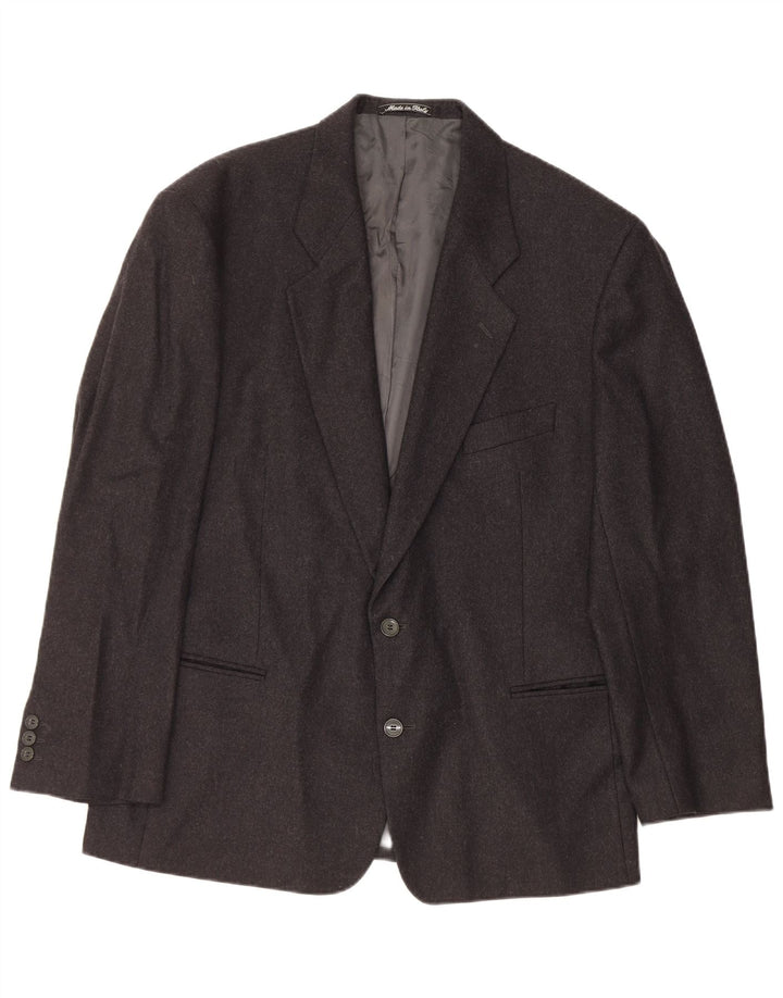 Jaqueta blazer masculina EMPORIO ARMANI com 2 botões Reino Unido 38 médio preto lã nova