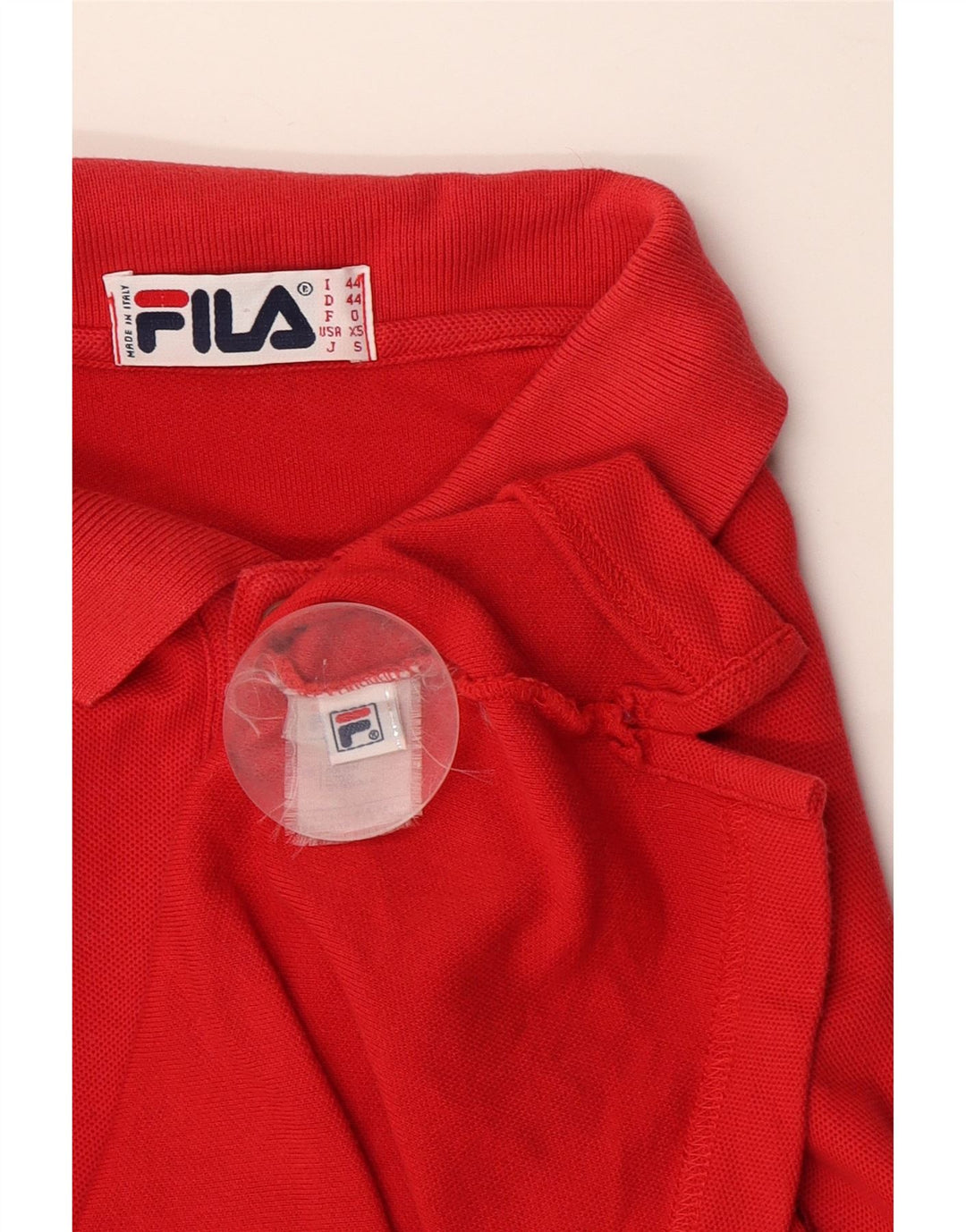 Camisa polo masculina Fila IT 44 XS algodão vermelho