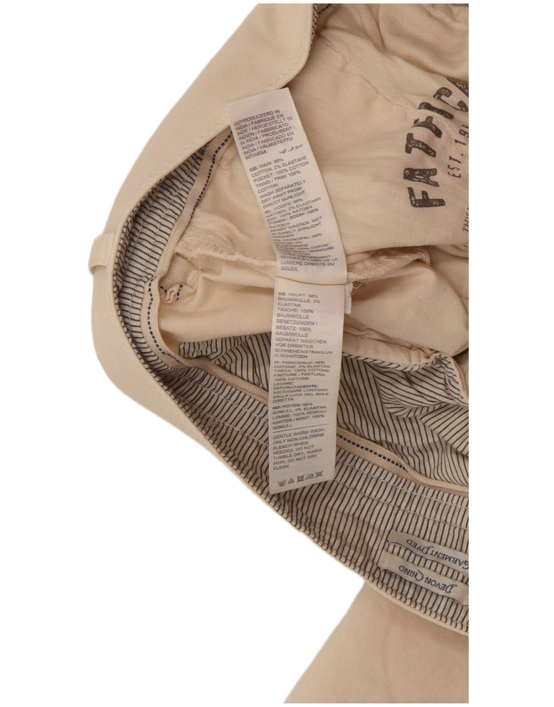 Calça feminina Fat Face Devon Slim Chino Reino Unido 10 pequena W30 L26 branco