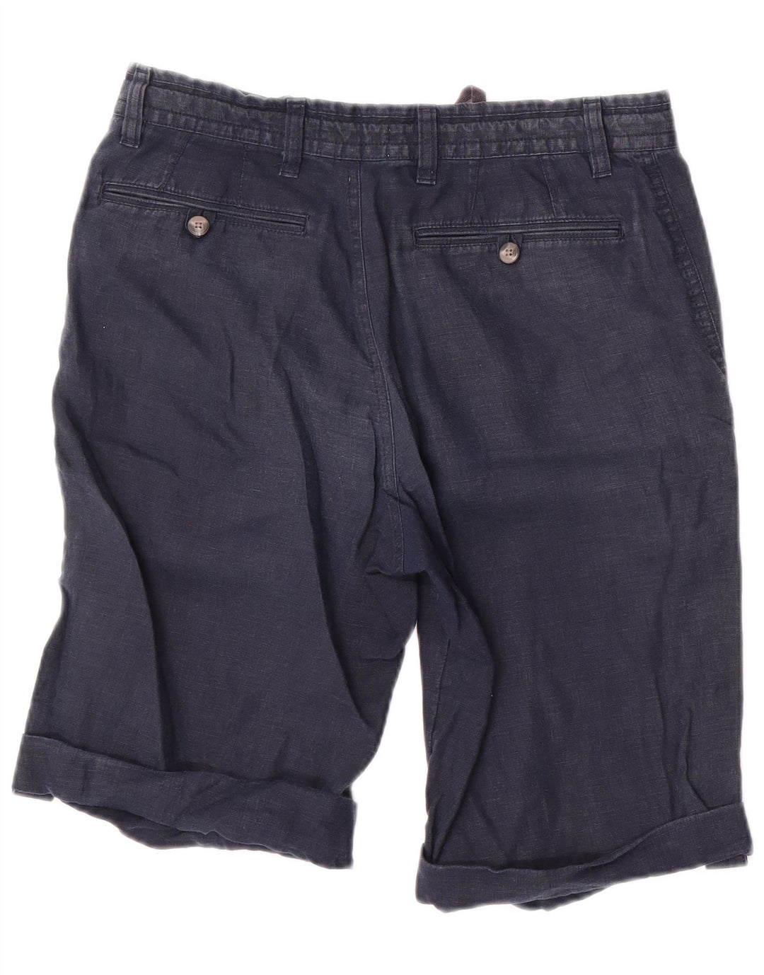 Shorts Chino Masculino Marks & Spencer W30 Médio Azul Marinho Linho