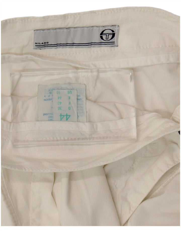 Calça Chino Reta Feminina Sergio Tacchini IT 44 Médio W30 L27 Branco