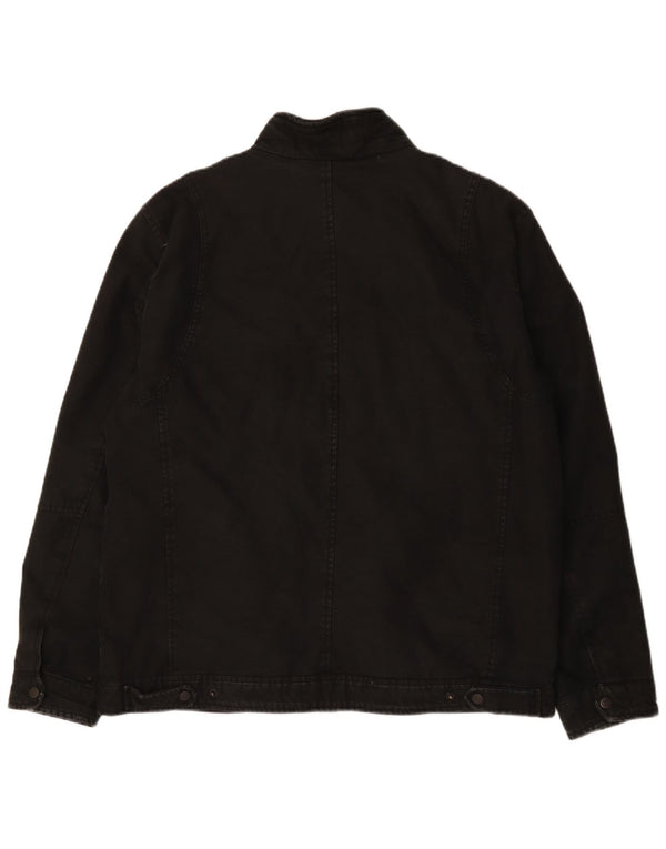 Jaqueta utilitária masculina Levi's UK 42 XL algodão preto
