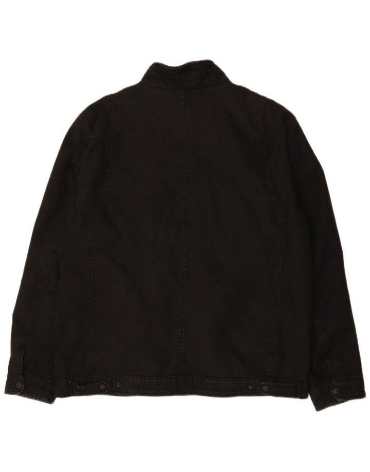 Jaqueta utilitária masculina Levi's UK 42 XL algodão preto