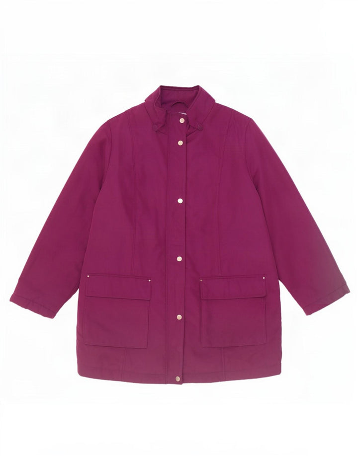 Jaqueta corta-vento feminina Marks & Spencer Reino Unido 16 grande poliéster roxo