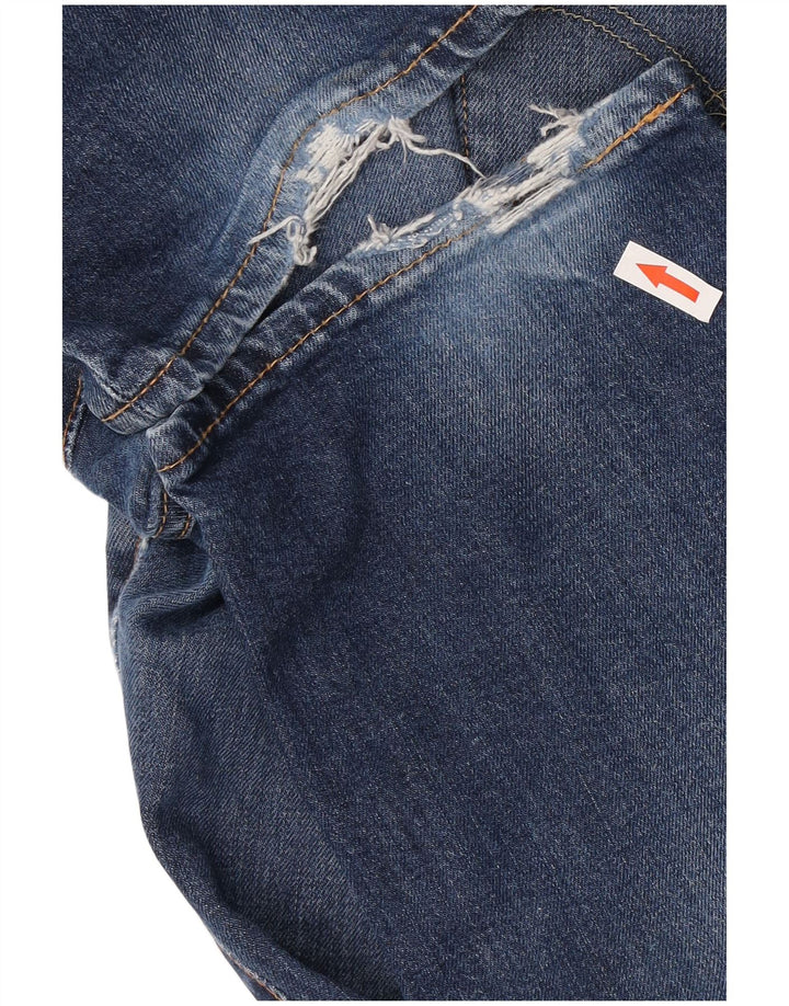 Levi's Masculino 511 Distressed Slim Jeans W36 L32 Azul Algodão