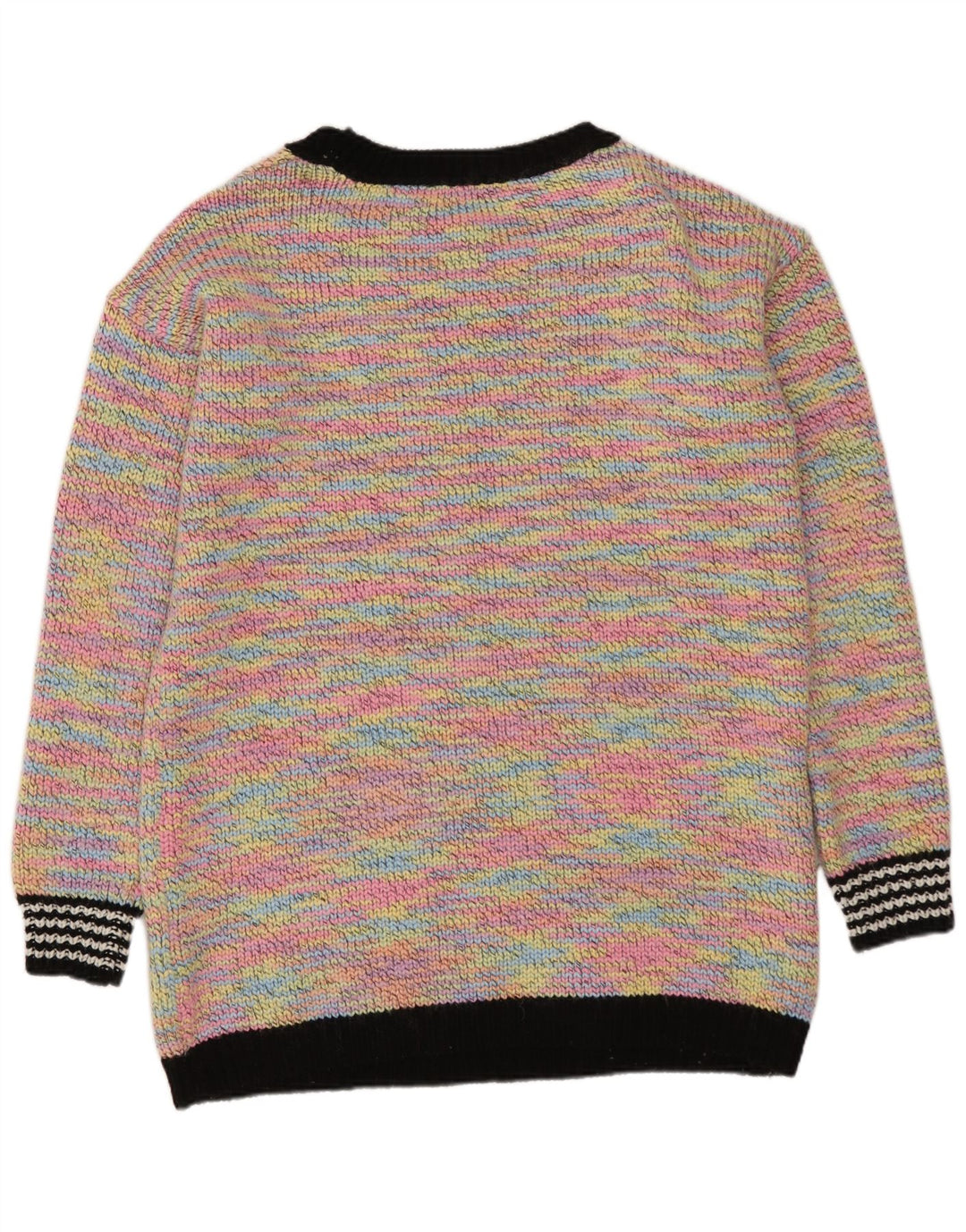 Suéter feminino Topshop com gola canoa Reino Unido 8 pequeno geométrico multicolorido