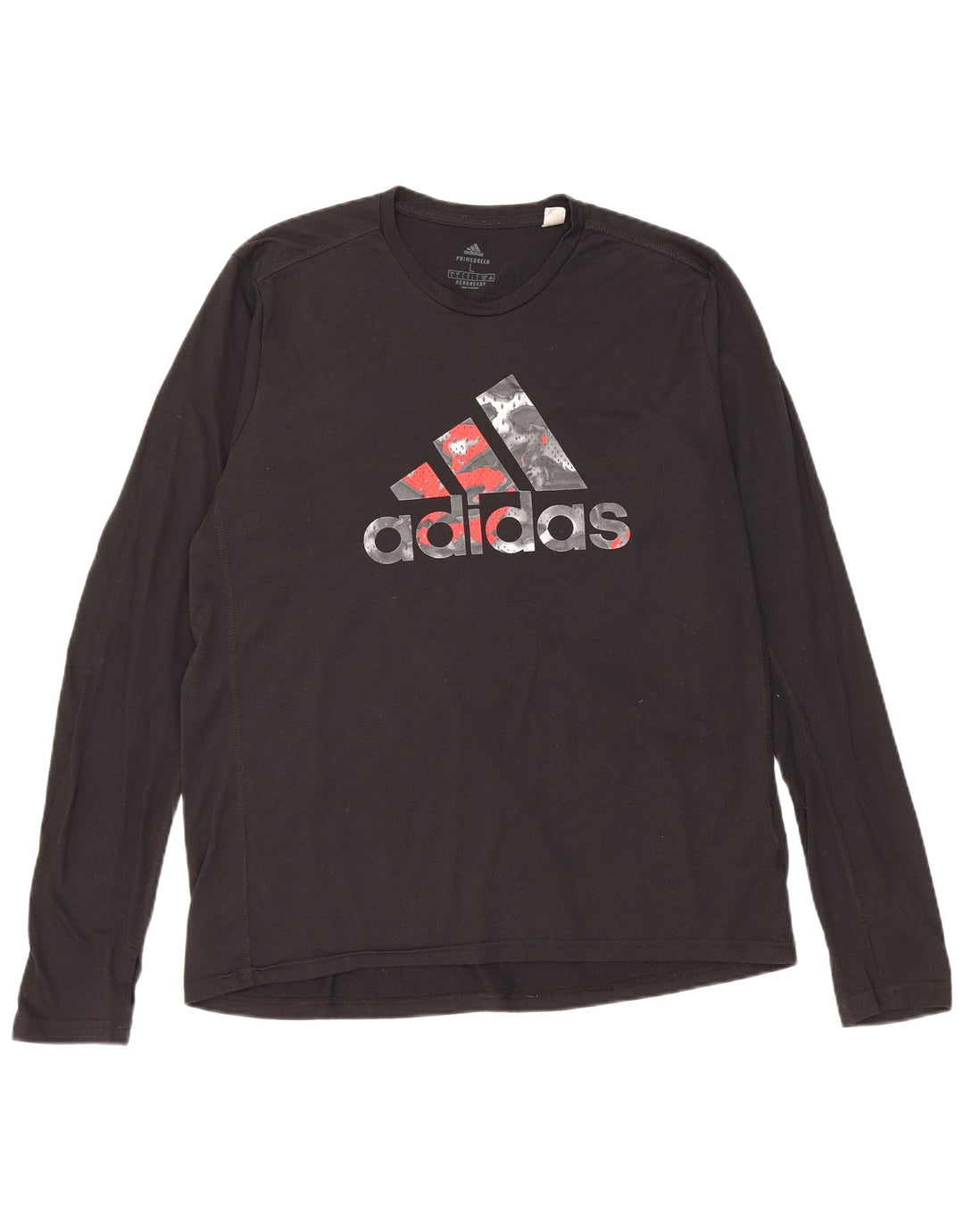 Adidas Mens Aeroready Graphic Top Manga Longa Grande Poliéster Preto