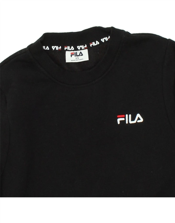 FILA Mens Sweatshirt Jumper XS Black Cotton Vintage Fila and Second-Hand Fila from Messina Hembry 