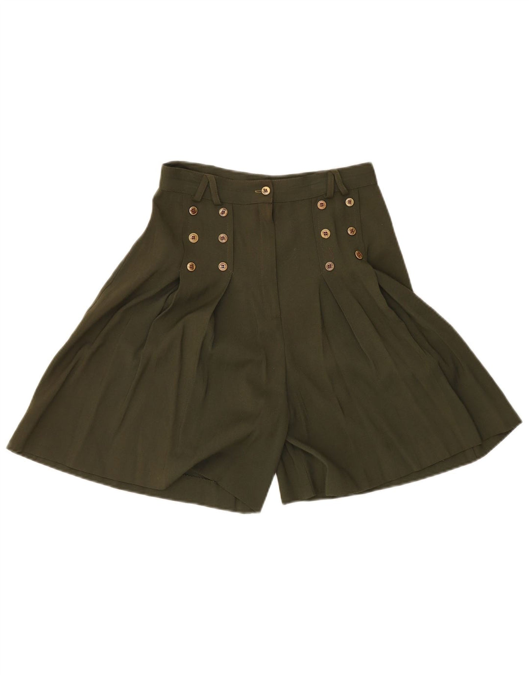 Shorts casual feminino VINTAGE W26 pequeno verde