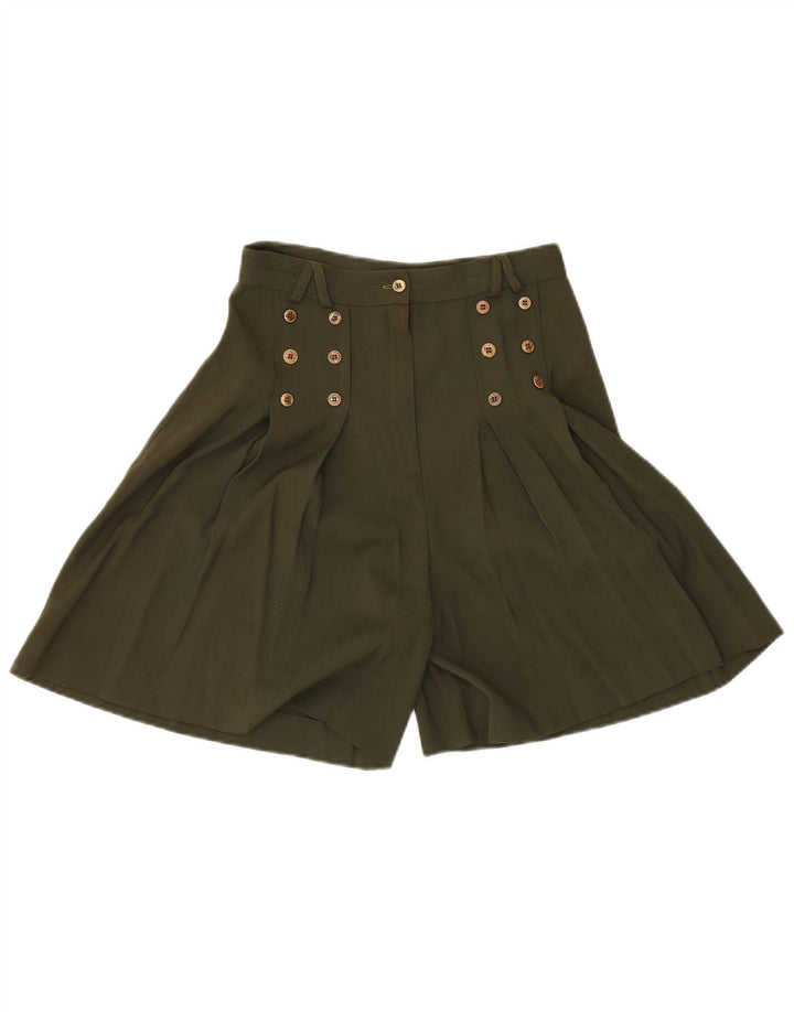 Shorts casual feminino VINTAGE W26 pequeno verde