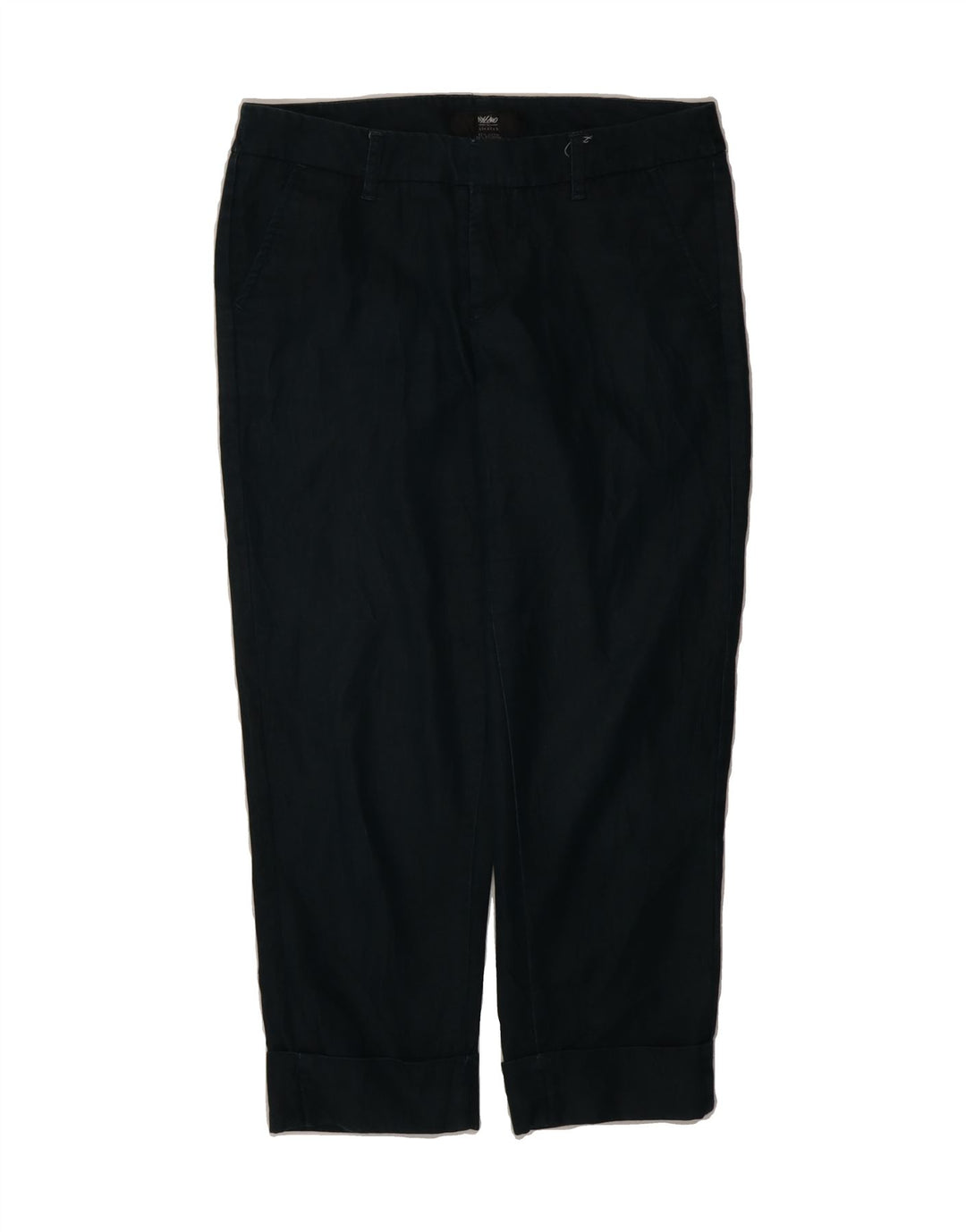MOSSIMO Womens Crop Chino Trousers US 2 XS W28 L24 Navy Blue Cotton Vintage Mossimo and Second-Hand Mossimo from Messina Hembry 