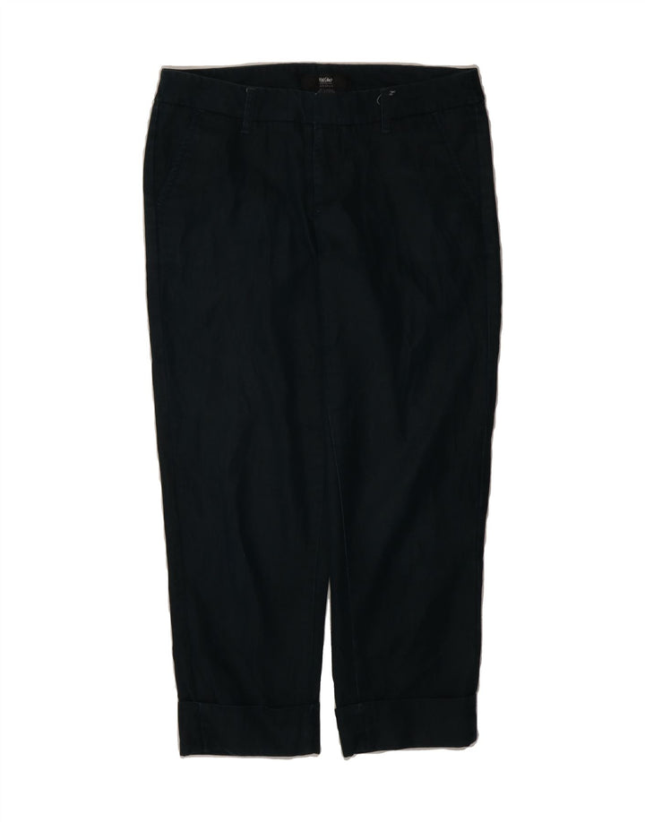 MOSSIMO Womens Crop Chino Trousers US 2 XS W28 L24 Navy Blue Cotton Vintage Mossimo and Second-Hand Mossimo from Messina Hembry 
