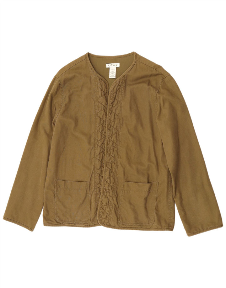 Jaqueta Blazer Feminina Orvis Open US 10/12 Médio Cáqui Viscose