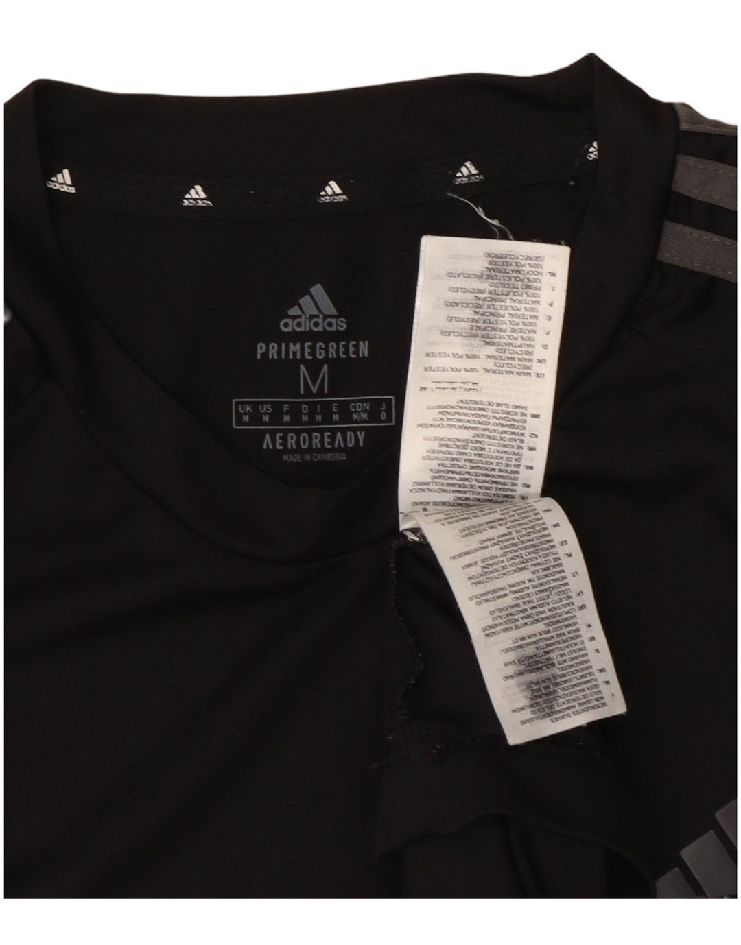 Adidas Mens Aeroready Camiseta Top Médio Poliéster Preto