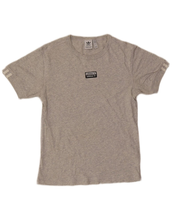 Camiseta Adidas Feminina Graphic Top UK 6 XS Cinza Algodão