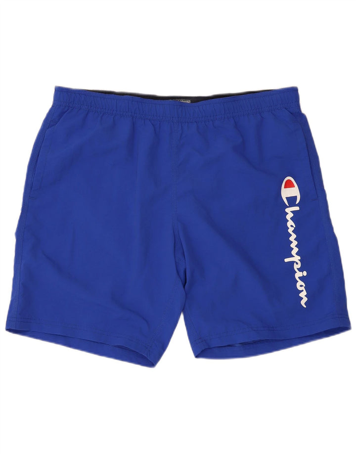 Shorts de natação masculino gráfico CHAMPION 2XL poliéster azul
